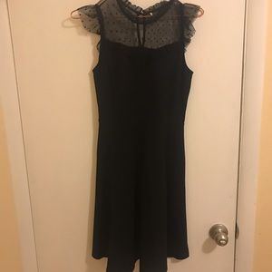 Black sheer polka dot dress